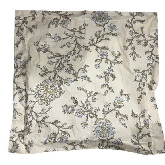 Pottery Barn Deva Floral Cream &‎ Gray100% Cotton Euro Sham - Picture 3 of 5